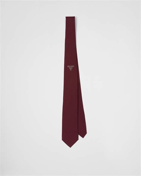 prada silk tie rn98339|Burgundy Silk Tie .